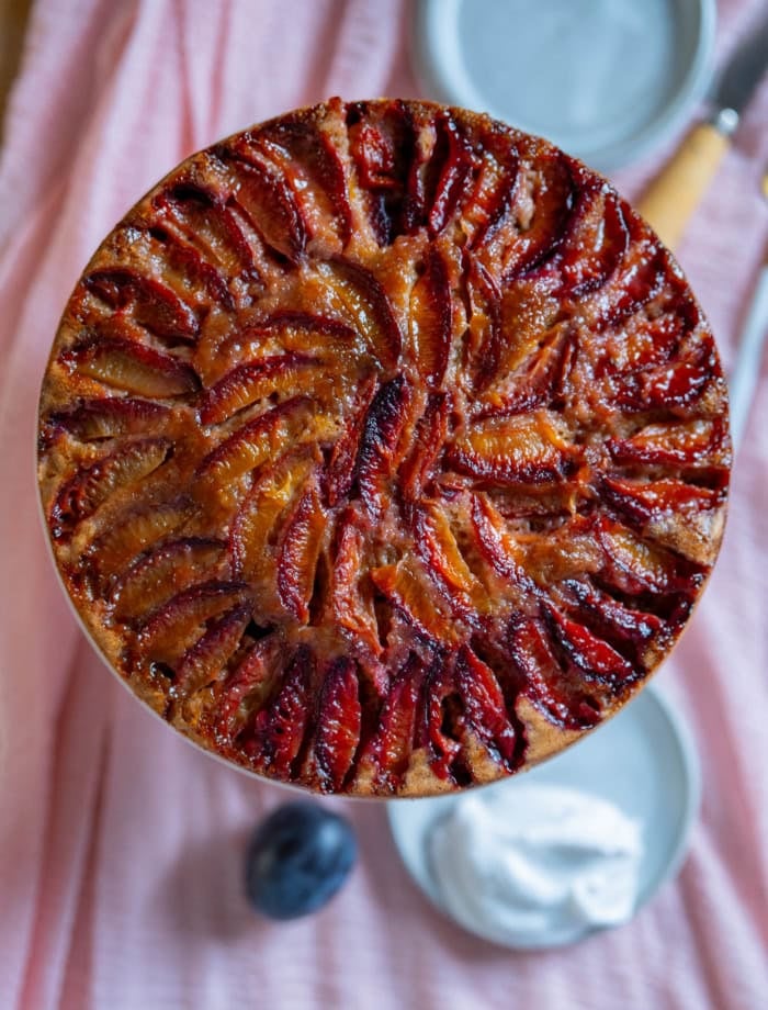 Plum upside down cake