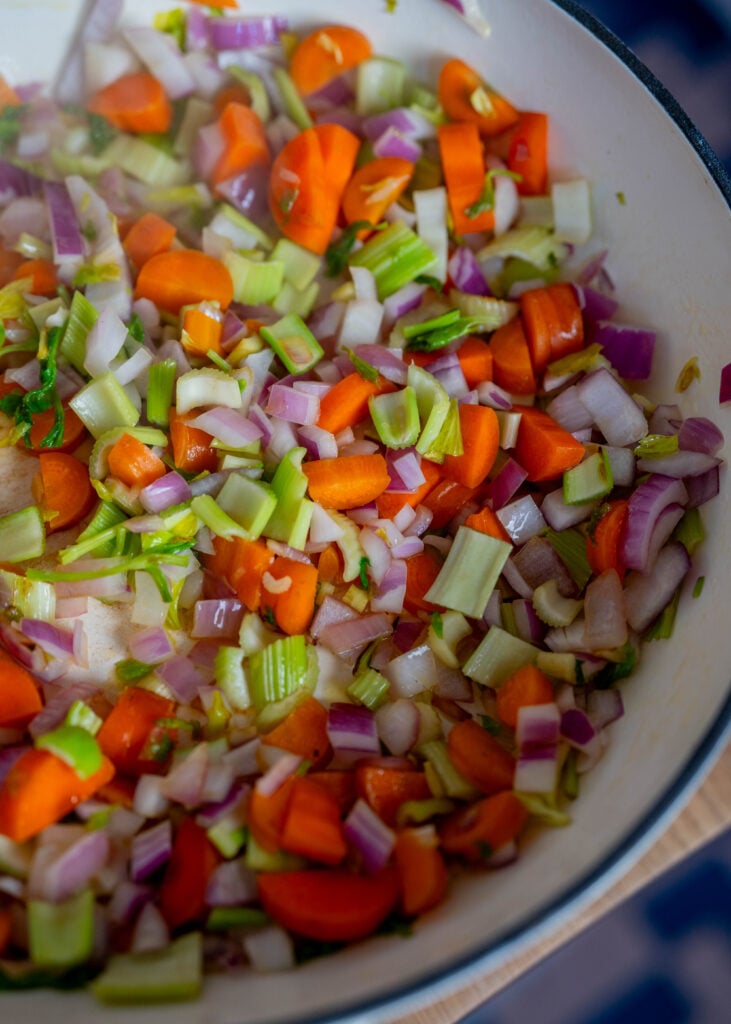 sautee-ing vegetables