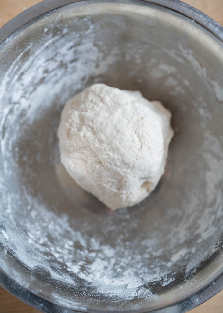 pancake dough ball in bowl