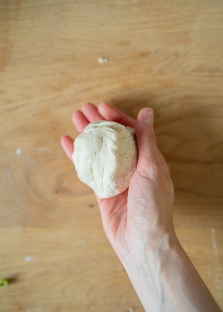 holding dough ball