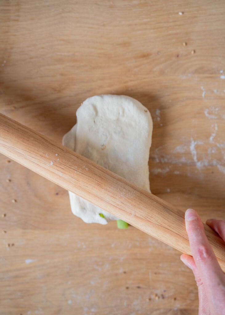 flattening of dough square