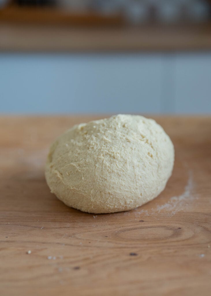 dough ball on counter