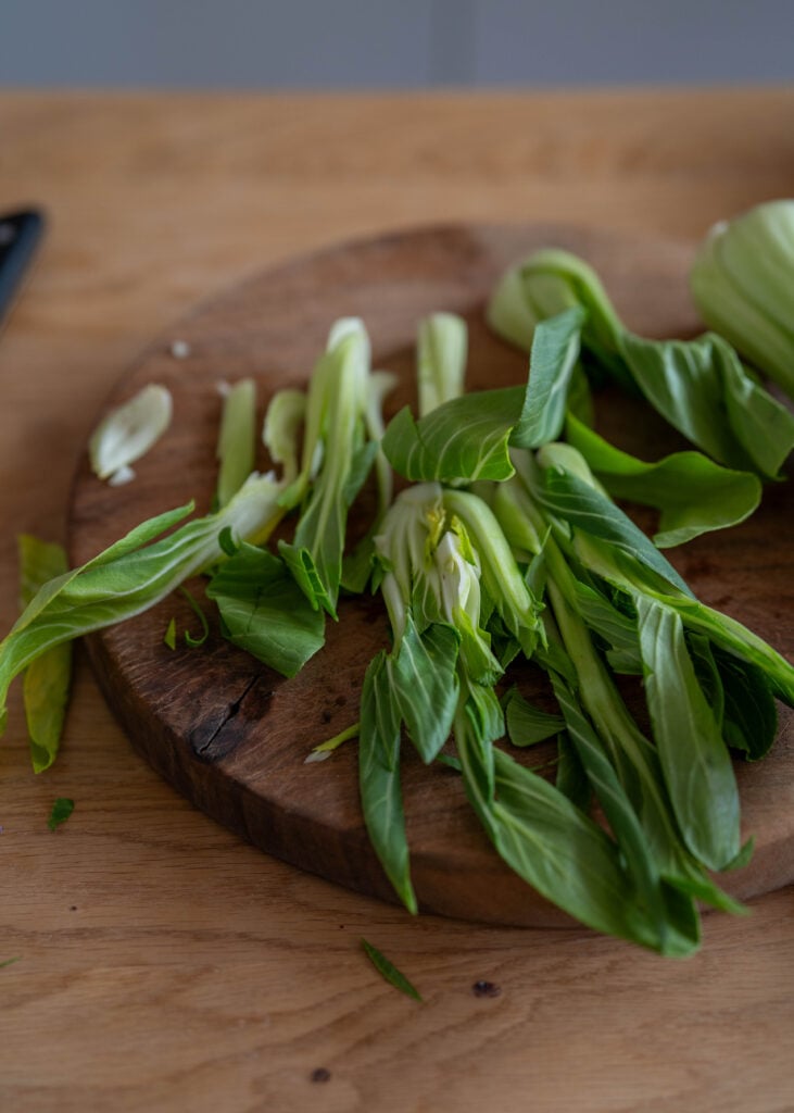 chopped bok choy