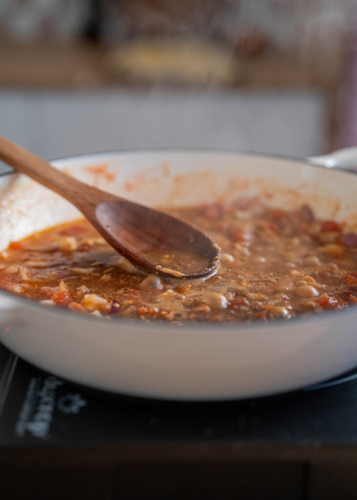 sautee onions in tomato sauce