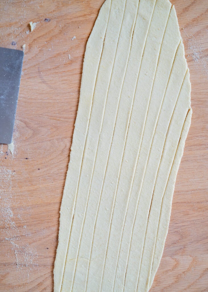 cut noodles of tofu dough
