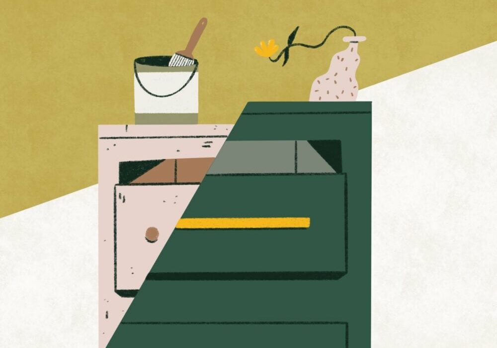 upcycling dresser illustration