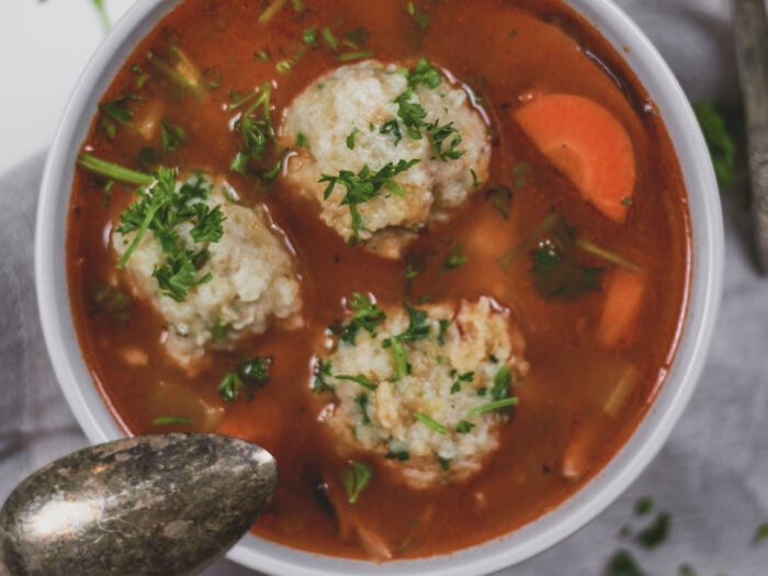vegan matzo ball soup