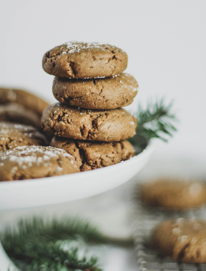 Molasses Cookies Stacked