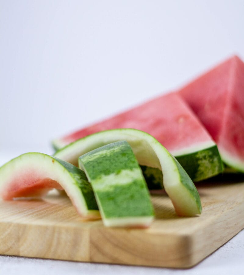 watermelon rinds and pieces