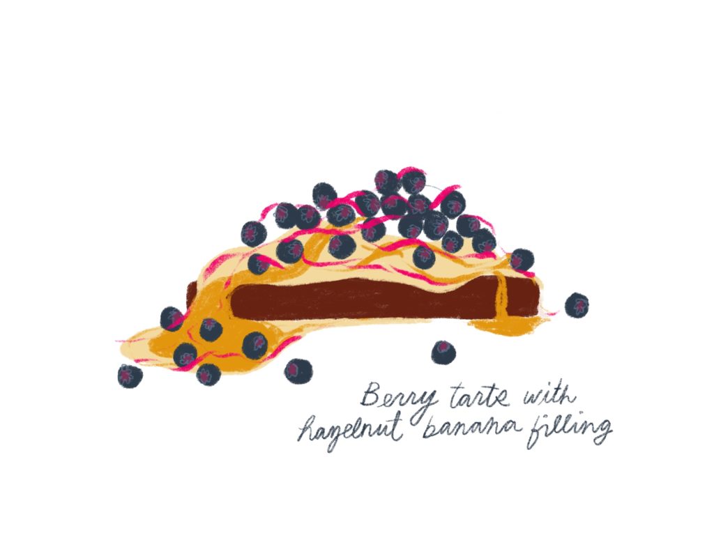 berry tarts with hazelnut filling
