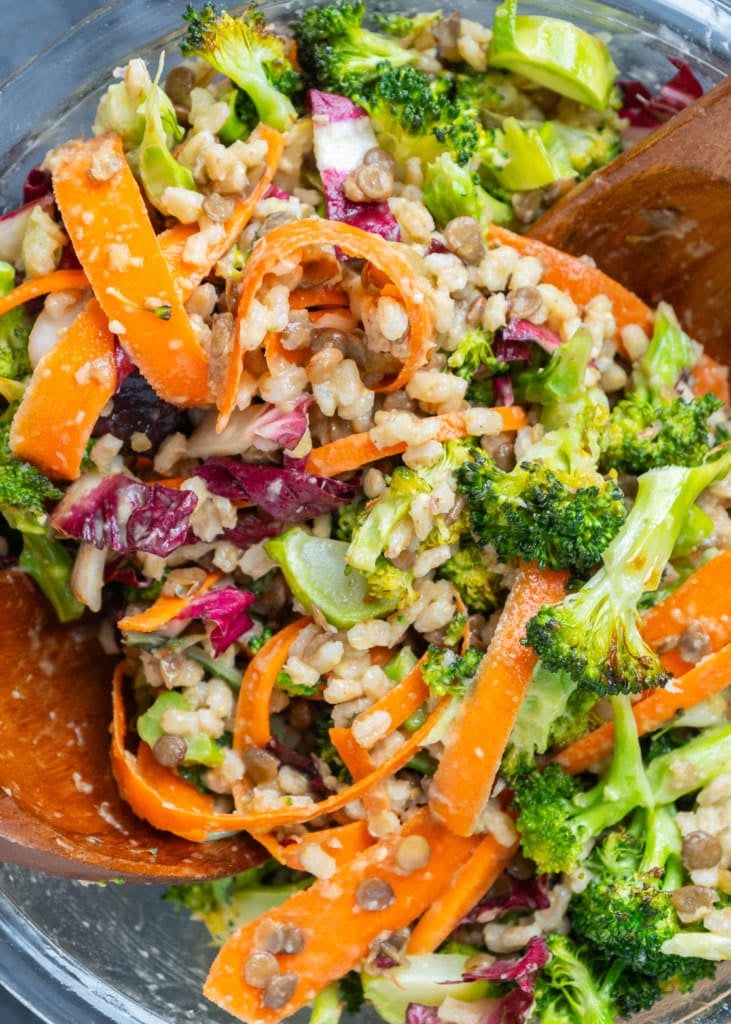 winter grain broccoli salad